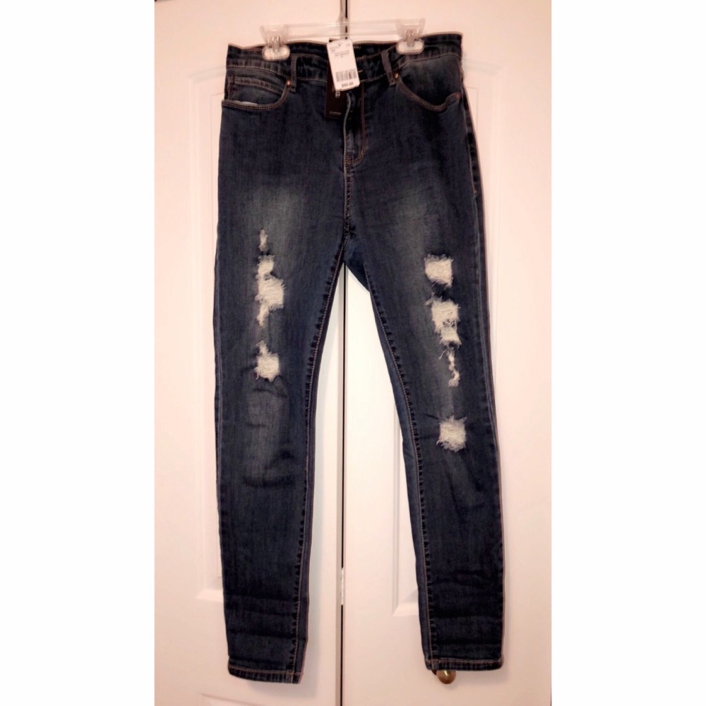 Pair of Distressed Jeans